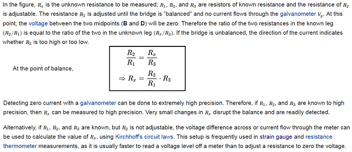 Wheatstone bridge Theory