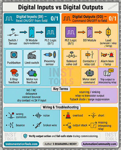 Digital inputs vs Digital outputs
