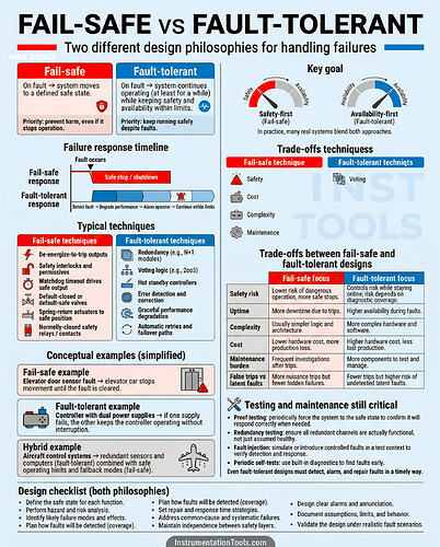 Fail-safe vs Fault-tolerant systems