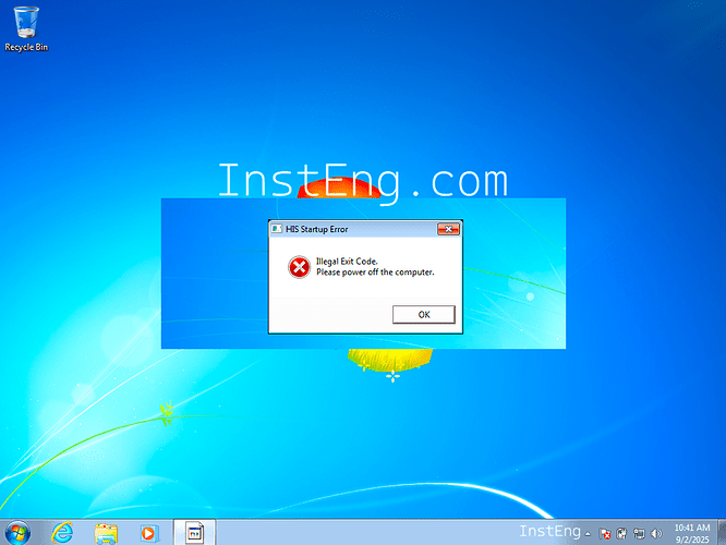 illegal exit code error in Centum VP Yokogawa DCS
