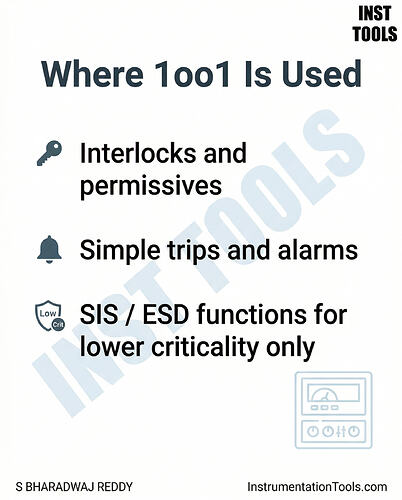 1oo1 voting logic alarms