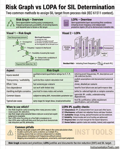 Risk graph vs LOPA for SIL determination