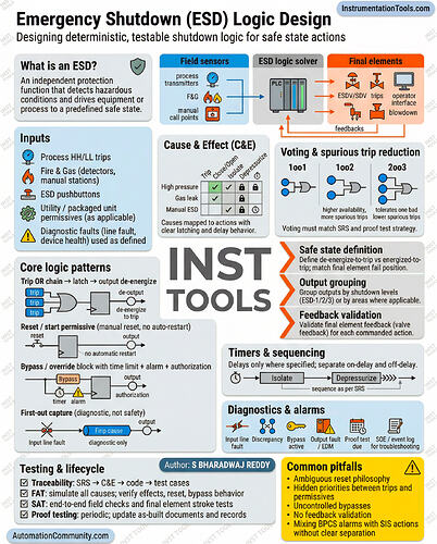 Emergency Shutdown (ESD) logic design