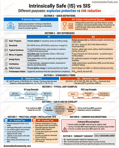 Intrinsically Safe (IS) vs SIS