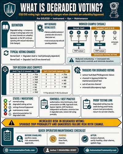Degraded voting in ESD system
