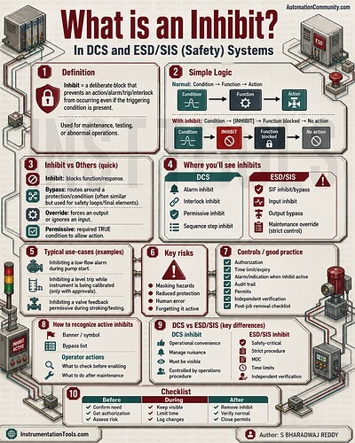 ESD system - inhibit signals