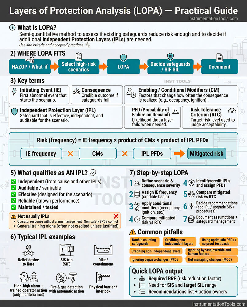 Lopa Study Example Layers of Protection Analysis (LOPA) - SIS - INST TOOLS