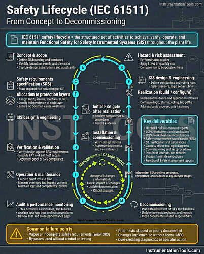Safety lifecycle as per IEC 61511