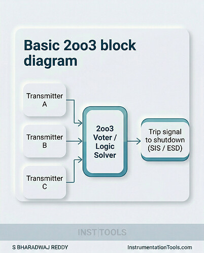 2oo3D (Two out of Three with diagnostics) Voting Logic - 3