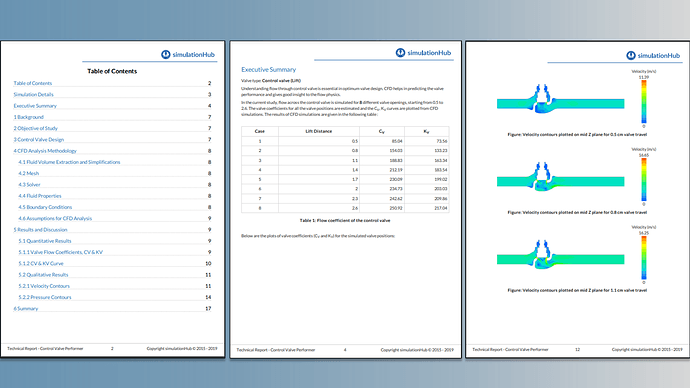 Valve performance report generated using AVC
