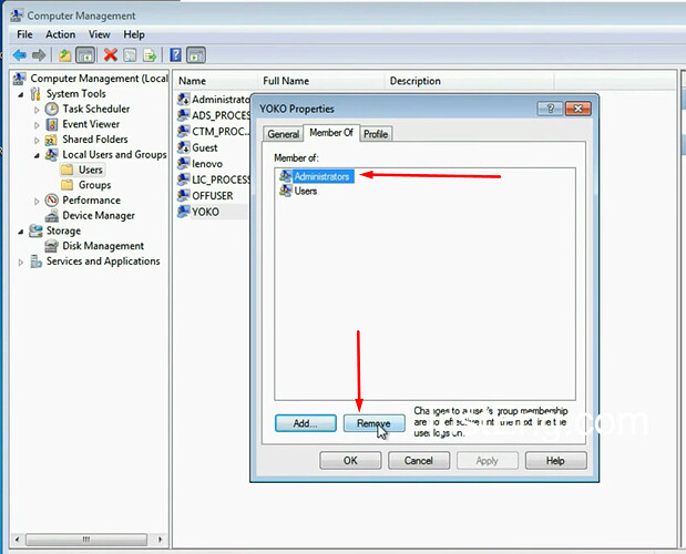 2 create new user and remove administrator