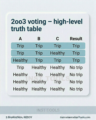 2oo3D (Two out of Three with diagnostics) Voting Logic - 4
