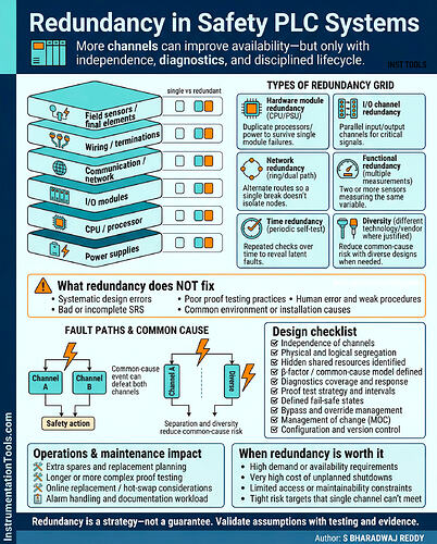 Redundancy in Safety PLC systems