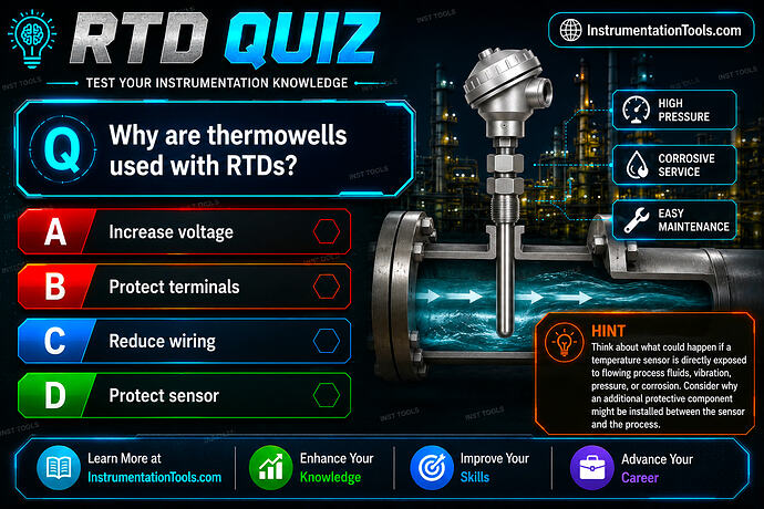 5 Why are thermowells used with RTDs