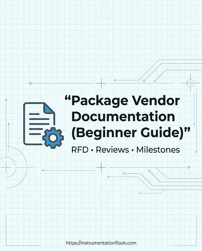 Instrument vendor documentation - 1