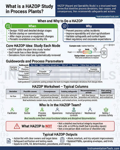 What is HAZOP study in process plants