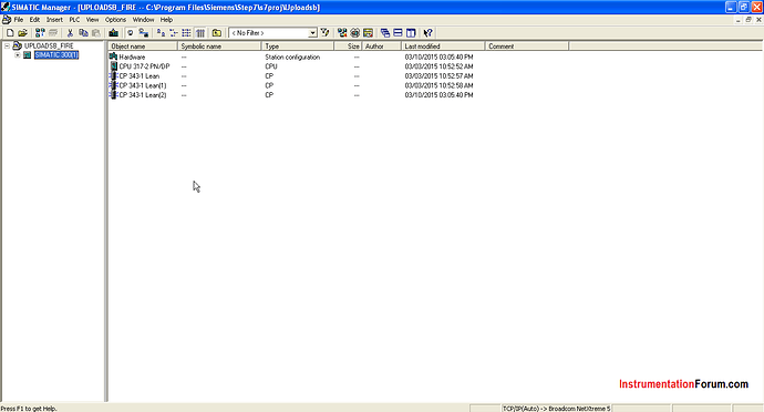 PLC Project upload is done